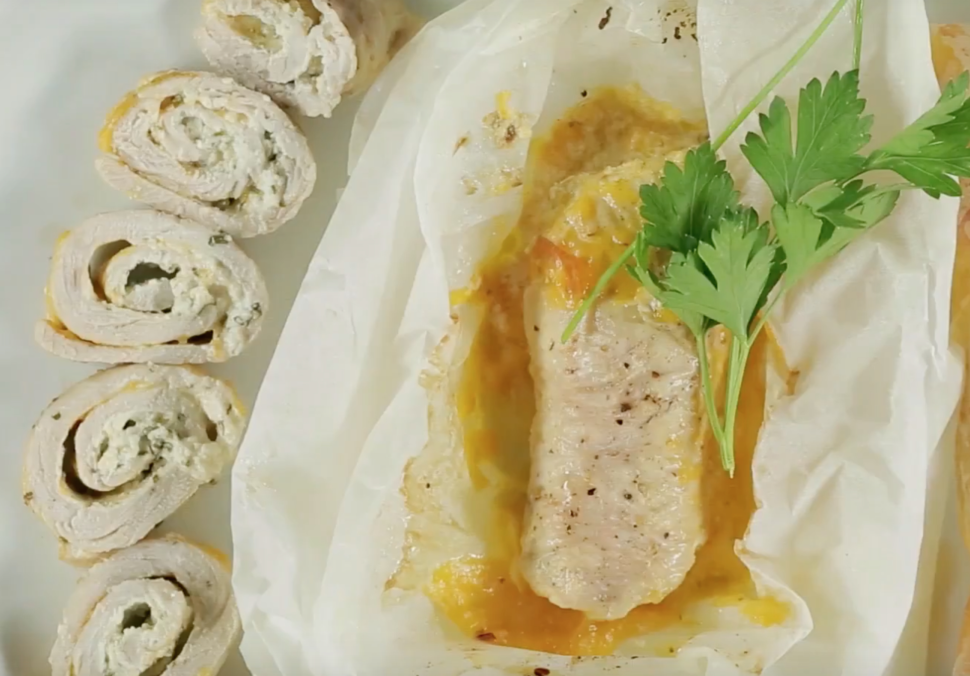 Receta Carrefour – Rollitos de pavo con queso y finas hierbas